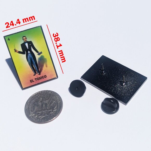 El Toxico Pin Loteria Pin For Caps Clothing Enamel Badge Polaca Mexican Game Pin - Picture 5 of 5